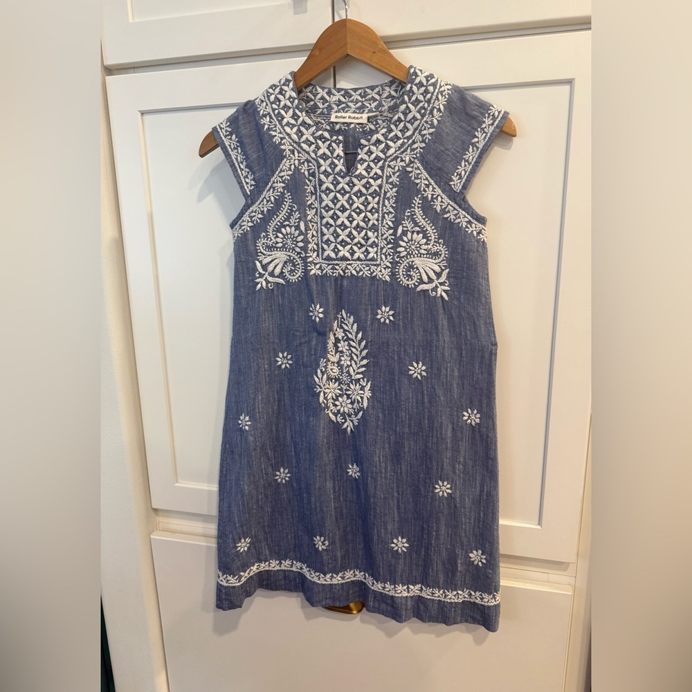 Roller Rabbit size med embroidered Faith Dress
